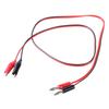 Power Plug to Alligator Clip Cable Double Alligator Clips Power Test Cable 2 Plugs to 2 Clips Cable Length 1M