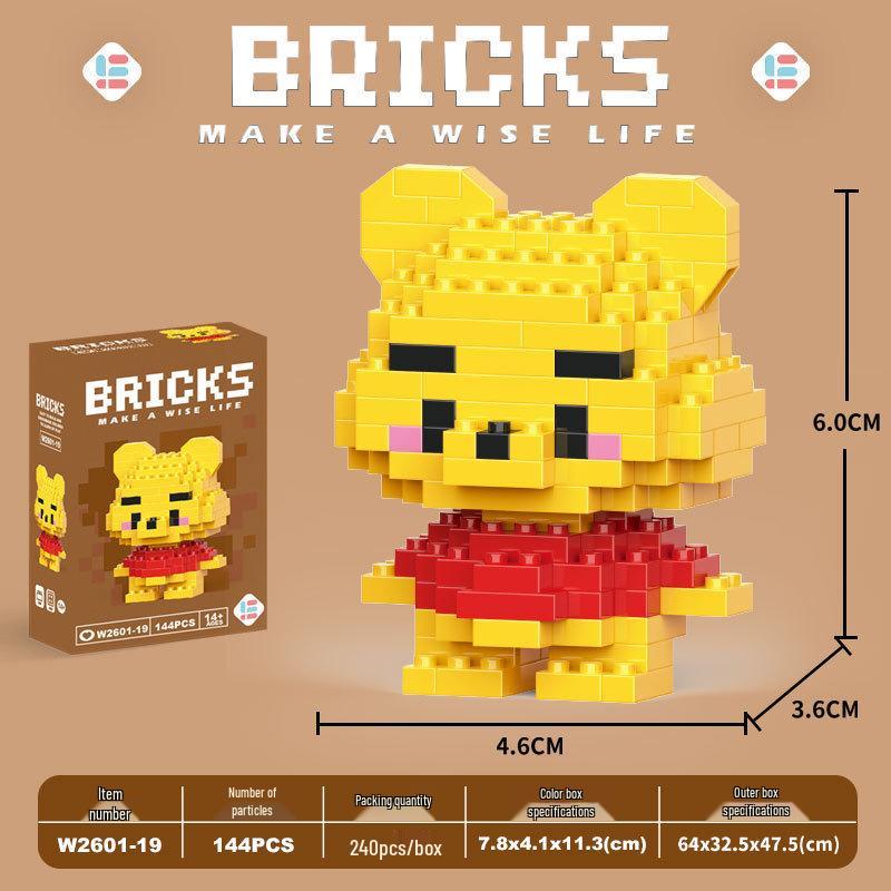 Children's Cartoon Building Blocks Set - Micro-Particle Assembly Girl Toy Gift