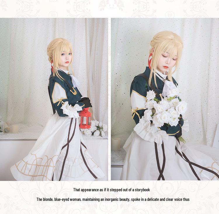 Violet Evergarden Full Cosplay Set with Wig for Stage Performance