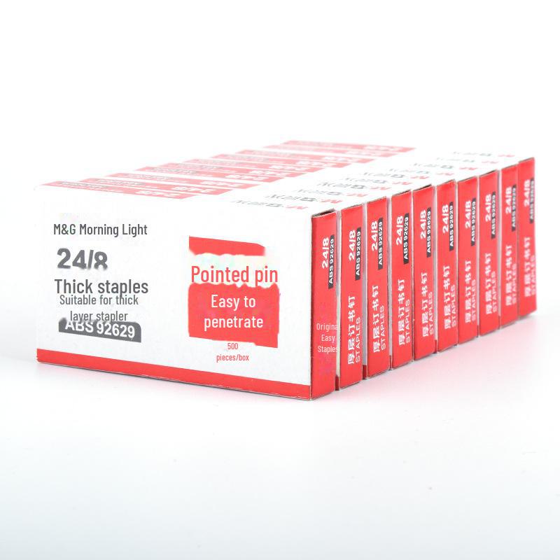 Thickened 24/8 Staples, 50-page Capacity, Jam-resistant for ABS92629 Staplers