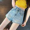Sweet & Spicy Age-Defying Slim-Fit High-Waisted Denim Shorts with Bowknot Embroidery, Trendy A-Line Summer Straight-Leg Hot Pants for Women