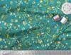 Soimoi Japan Crepe Satin Fabric Leaves & Floral Artistic Decor Fabric Printed Metre 42 Inch
