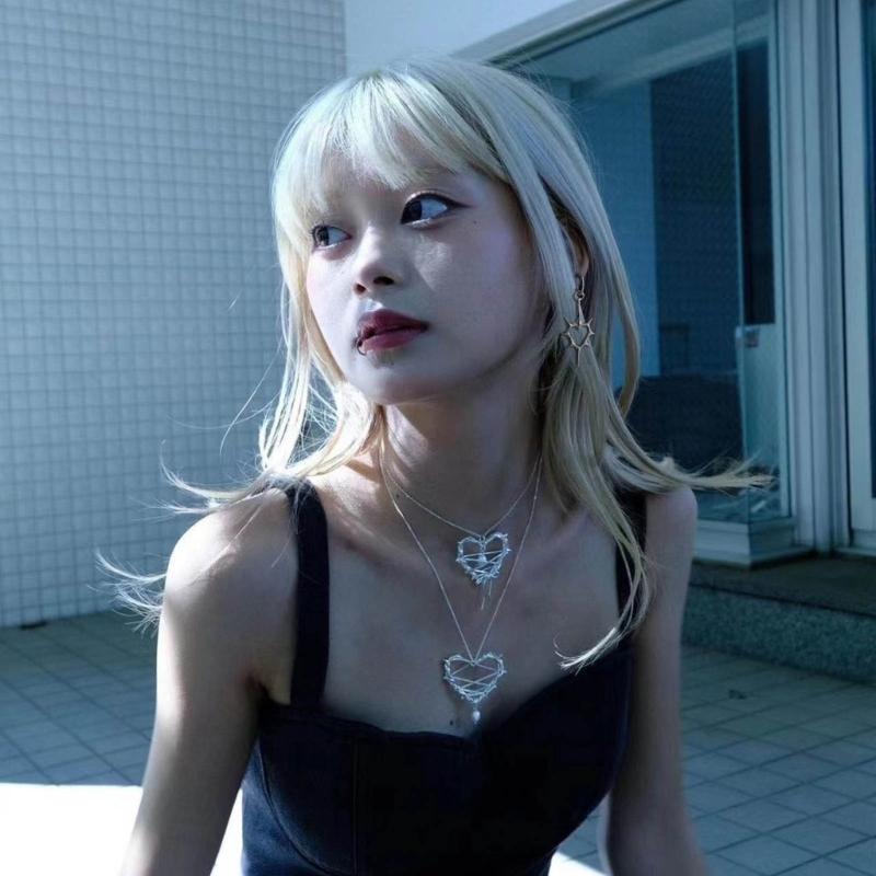 Unique Pendant Earring Punk Thorn Heart Dangle Earrings Hip Hop Hoop Earrings