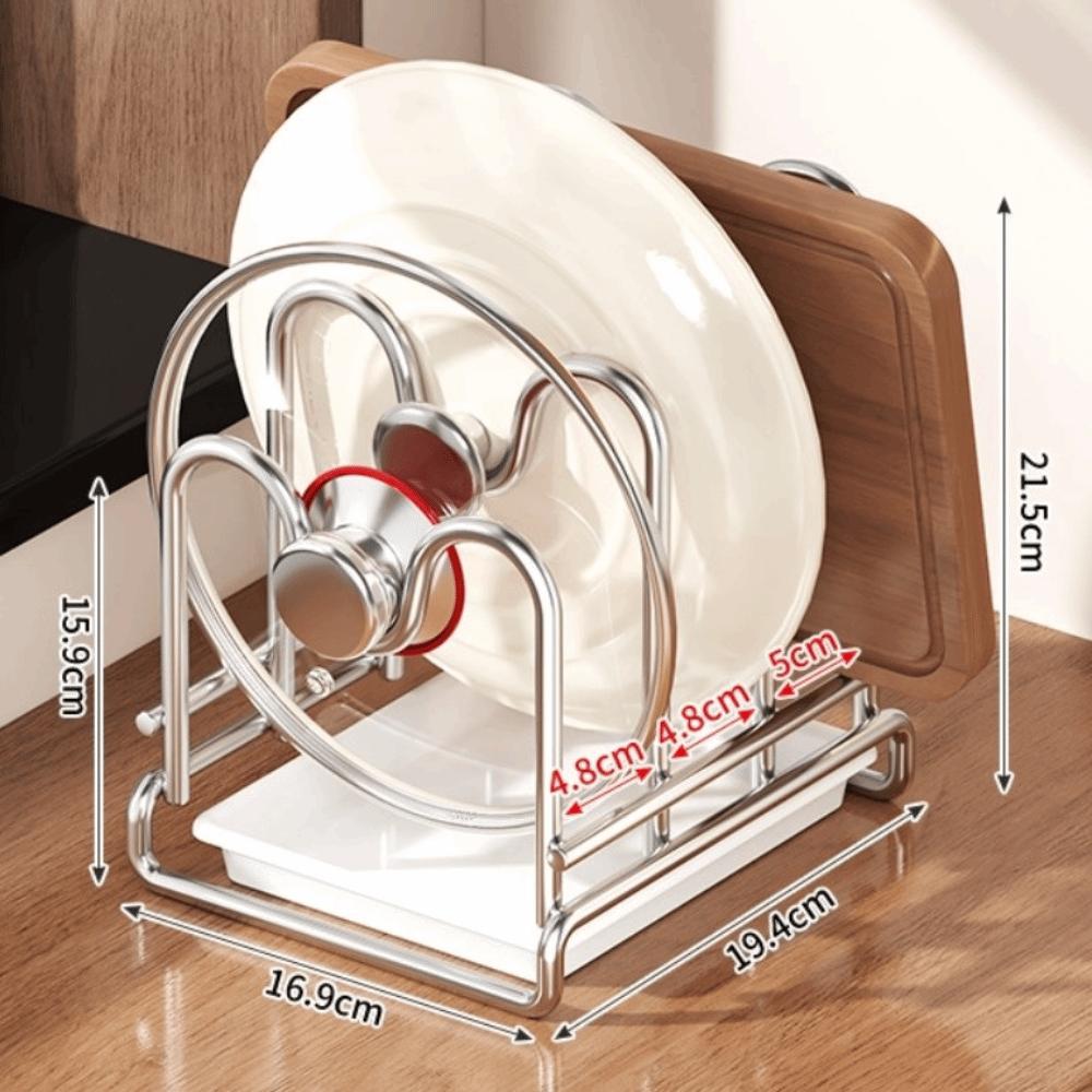 Stainless Steel Cutting Board Holder Multi-Layer Chopping Board Organizer  For Cabinet M