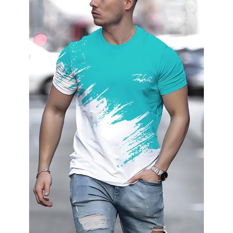 Pánské tričko s krátkým rukávem s kulatým výstřihem, ležérní outdoorové pulovrové tričko pro muže, streetwear, sportovní tričko, top, nadměrné oblečení