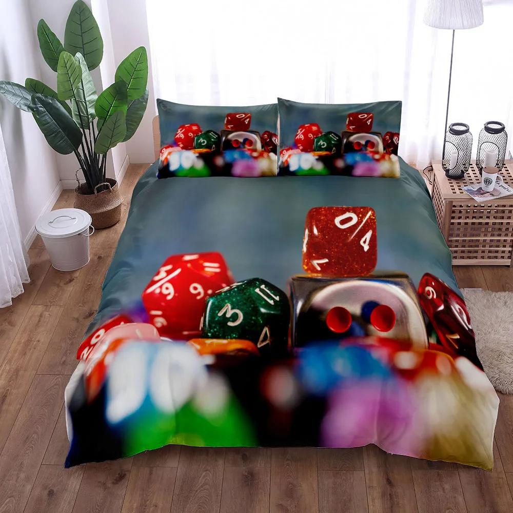 Liquid Leaf Pattern Duvet Cover Set 3D Digital Printing Quilt Cover Bedding Three-piece Set Fashion Design