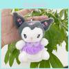 Adorable Sanrio Plush Keychain Doll With Cute Tulle Skirt Featuring Kuromi And Melody