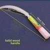 Stainless Steel Serrated Sickle - Fine Teeth Weeding & Mowing Knife