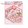 4 Pcs DIY 3D House Stickers Paper Miniature Scene Stickers Cartoon Mini Room Scene Stickers Set for Adults Kids Scrapbook