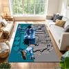 Football Messi Customize Text Floor Rug Office Rug Suitable for Entryway Dormitory Game Room Outdoor Antislip Carpet Decorate Offices