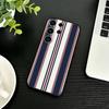 Burgundy White Stripe  Phone Case For Samsung S26,S25,S24,S23,S22,S30,S21,Ultra,Plus,FE 5G Black Soft Cover
