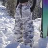 Pantalones de esquí para hombre y mujer invierno camuflaje exterior impermeables cortavientos engrosados cálidos engrosados snowboard doble snowboard traje de esquí pantalones
