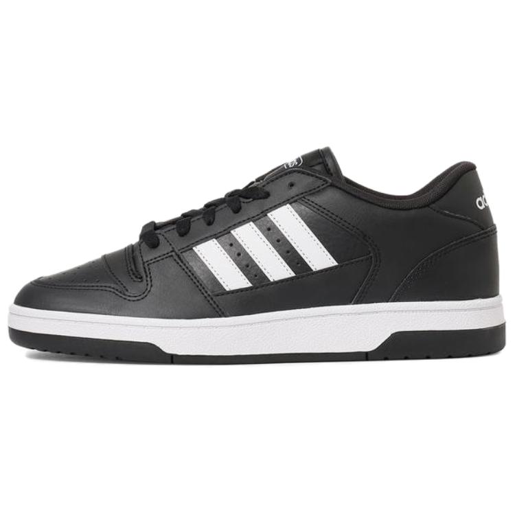 Adidas BREAK START Synthetic Leather Slip Resistant Abrasion Resistant Low top Skateboard Shoes Unisex Black JR8151 39