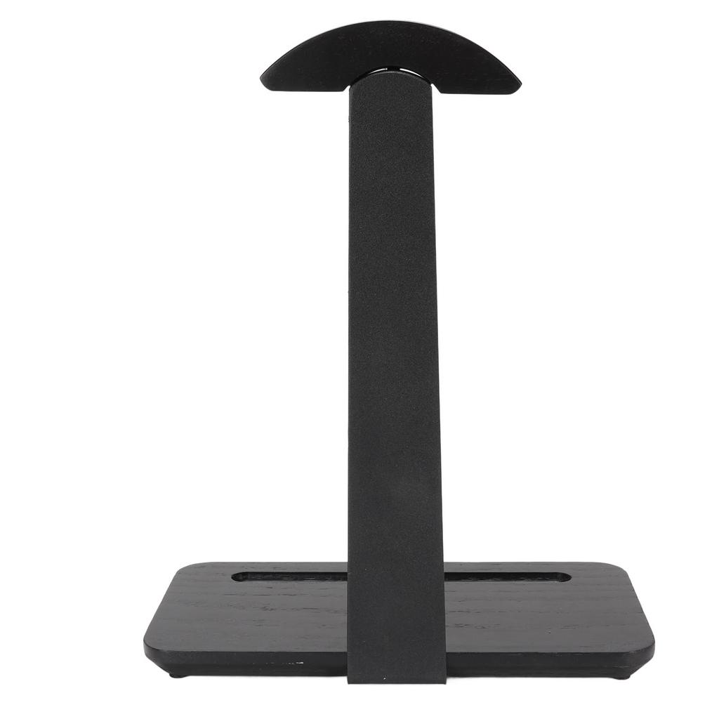 Headphone Stand Universal Wood Aluminum Alloy Space Saving Anti Slip Desktop Holder for Music Gaming Headset