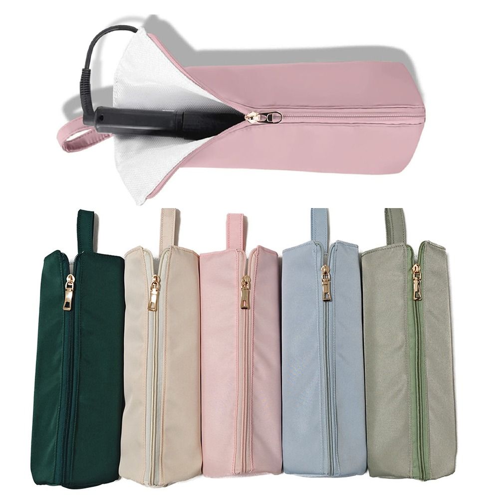 

Hangable Hot Iron Mat Waterproof Hot Iron Holder High Quality Travel Bag темно-рожевого кольору