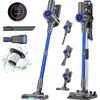 Aspirador de Pó Portátil Sem Fio com Display LED Telescópico, Motor Sem Escovas de 300W e Armazenamento.