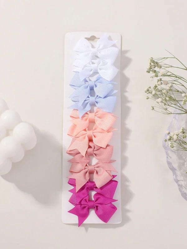 

10Pcs/set New Cute Bows Baby Hair Clips Candy Color for children Girls Princess Hairpins Barrettes Kids Hair Accessories