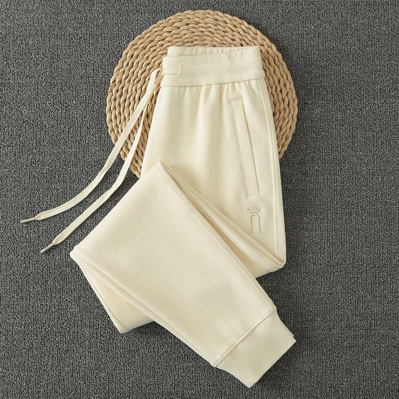 Casual Spring and Autumn Women's Purplish Red Loose Track Pants