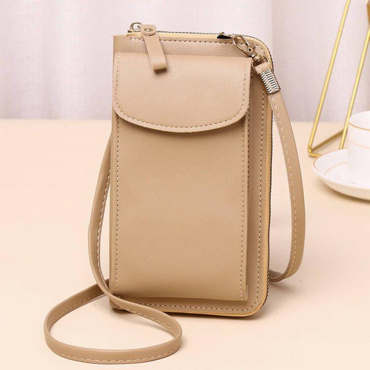 

Fashion Small Phone Shoulder Bag Wallet for Women PU Leather Solid Color Crossbody Bag Casual Shopping Coin Card Handbag Pack 11x4x19.5cm