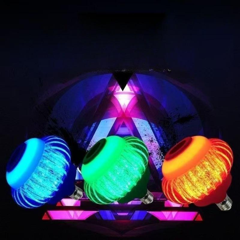 1Pc LED Colorful Bluetooth Smart Light Bulb Bedroom KTV Color RGB Ambient Music Bulb Remote Control Color Dimming