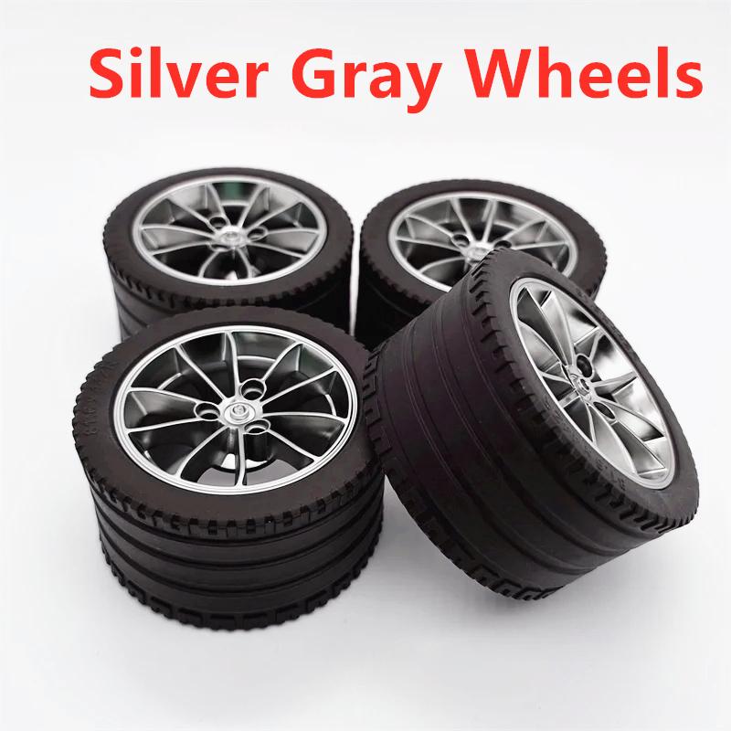 4Pcs/lot 23799 High-Tech Tire Wheel Hub Supercar Truck 37383 68577 23800 Building Blocks DIY Bricks Compatible Parts Kid Toys