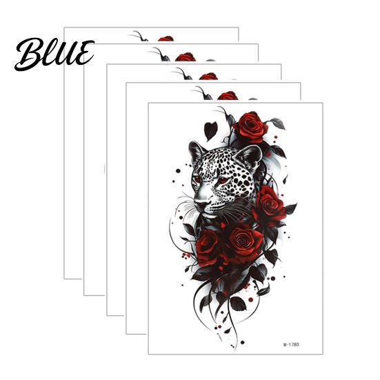 Quick Dry Temporary Tattoos 5 Sheets Tattoo Stickers Skin-Friendly for Adults And Kids