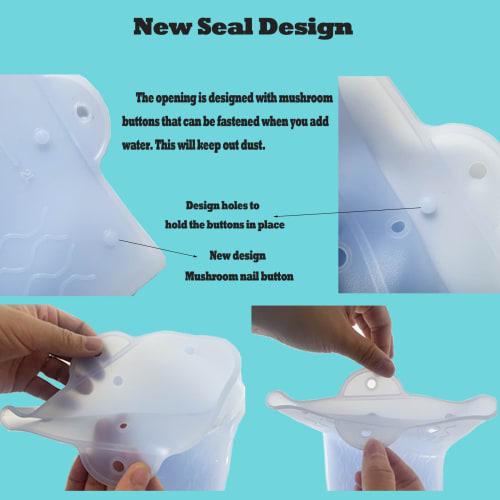 GNEGKLEAN Silicone Enema Bag Kit with 6-Foot Hose, 5 Enema Tips, Controllable Flow Valve, and Thermometer - 2-Quart Capacity Coffee Enema for Colon Cl