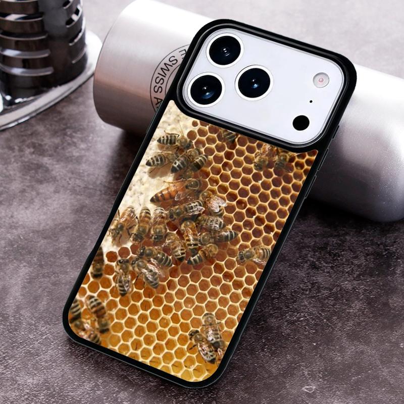 Bienenwabe Honig Bienenstock Handyhülle Für iPhone 17 16 15 14 13 12 11 Pro Max Plus 17Air Weiche Silikonhülle