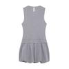 Women's New European and American Style Niche Wide Pendulum Round Neck Sleeveless Short Version Dress