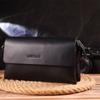 Handsome Men's Clutch Bag Made of Genuine Combined Leather CANPELLINI 21564 Black