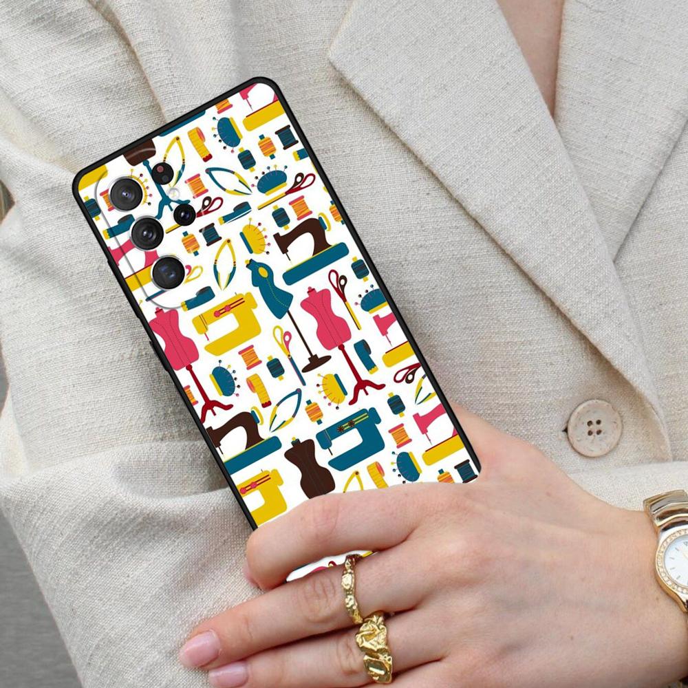 Sewing Scissors Cell Phone Case for Samsung Galaxy S26 Ultra S25 S24 S23 S22 S21 S20 Note10 Cover