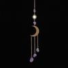Natural Crystal Original Stone Amethyst Wind Chime Pendant 1pc Handicraft Decorative Bell