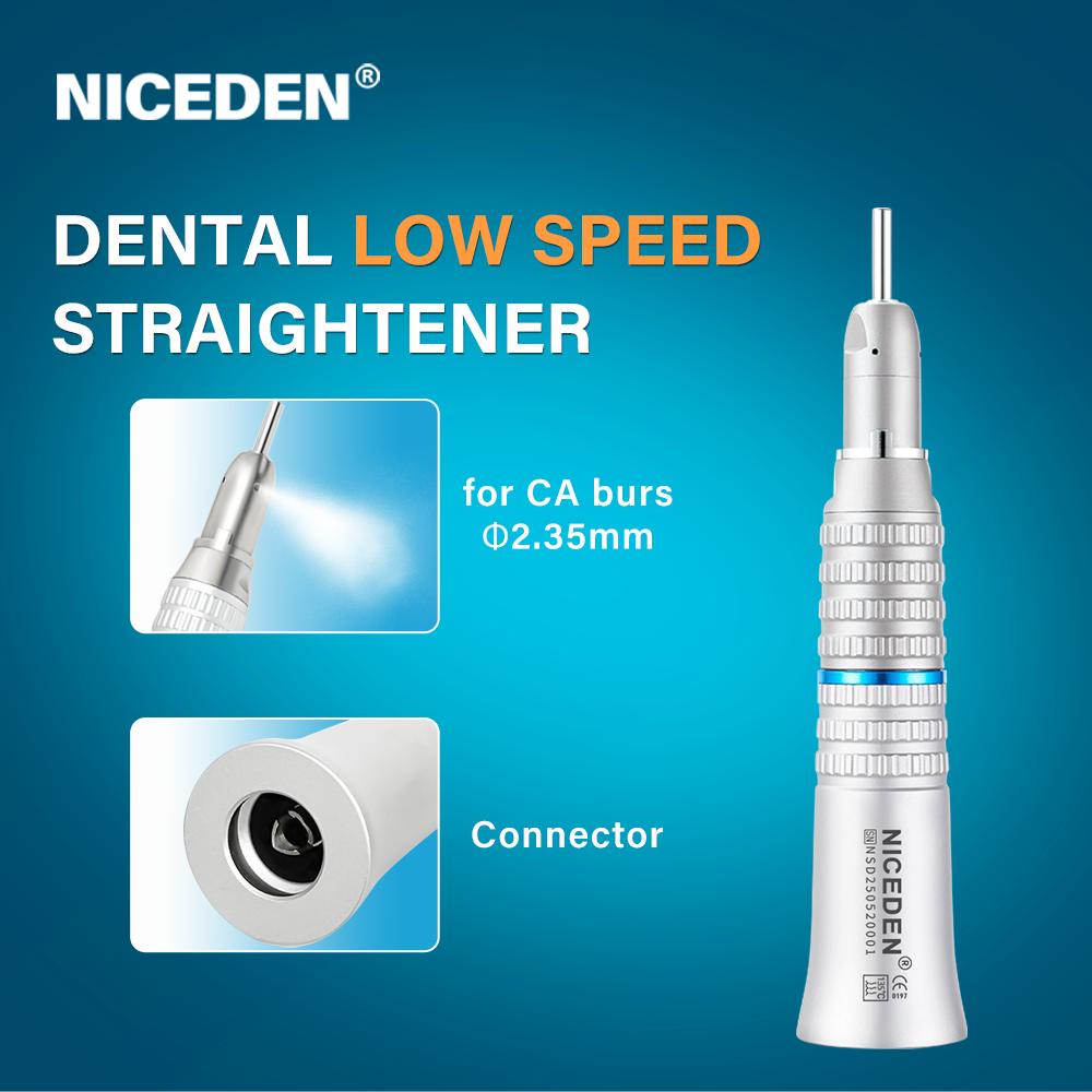 Niceden Kit Piesă de Mână Dentară de Viteză Mică Turbină cu Aer Dreaptă Contra Unghi Motor cu Aer 2/4 Orificii