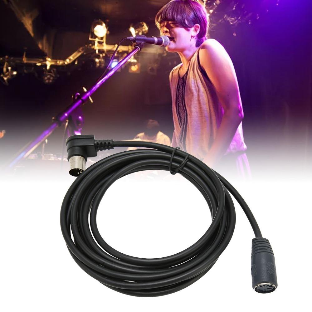 Flexible 5 Pin DIN Male To Female Adapter Cable Plug and Play Right Angle Adapter  Synthesizer
