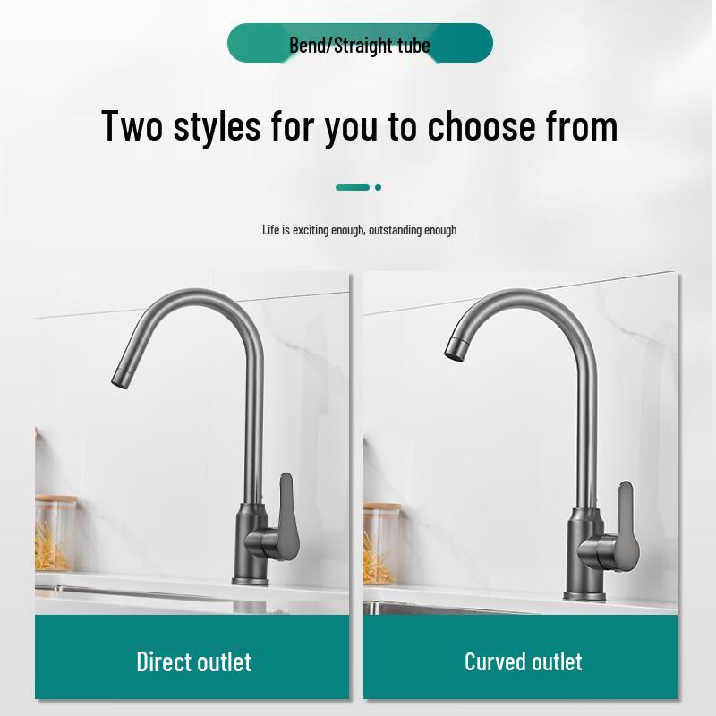 OEING Wall-Mounted Stainless Steel Kitchen Faucet