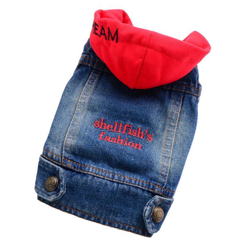 Haustier Hund Kleidung Frühling Sommer Herbst Winter mittel klein Hund Denim Pullover Jacke