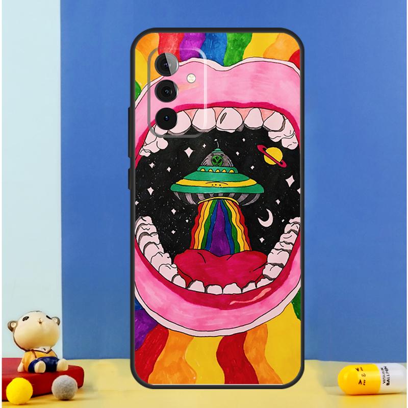 Aesthetics Cartoon Alien Space Case For Samsung Galaxy A16 A36 A56 A06 A54 A34 A14 A13 A53 A12 A22 A32 A52 A35 A17 A15 A55