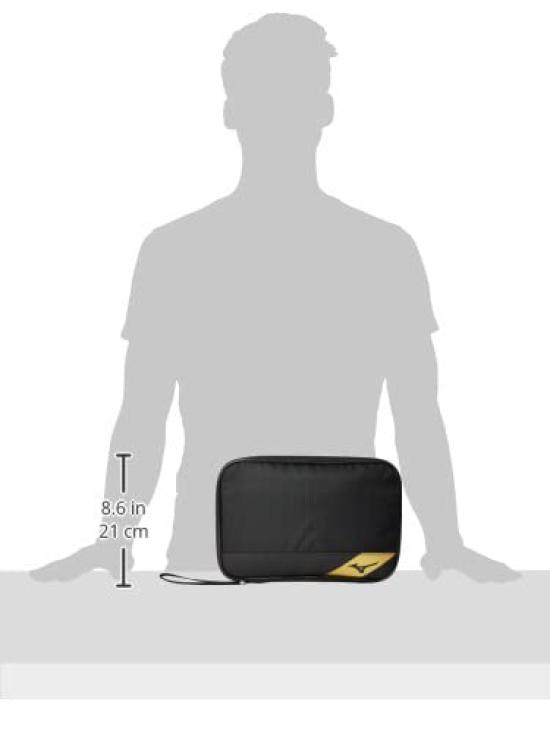 Mizuno Table Tennis Racket Soft Case 2 83JD1510 Black X Holds 2 Rackets 95 Gold,