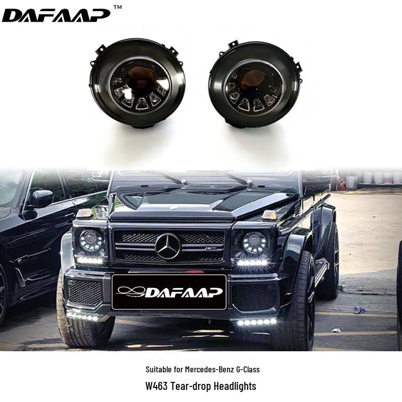 

LED Tear Drop Headlights Upgrade for 2003-2018 Mercedes G-Class W463 Yes