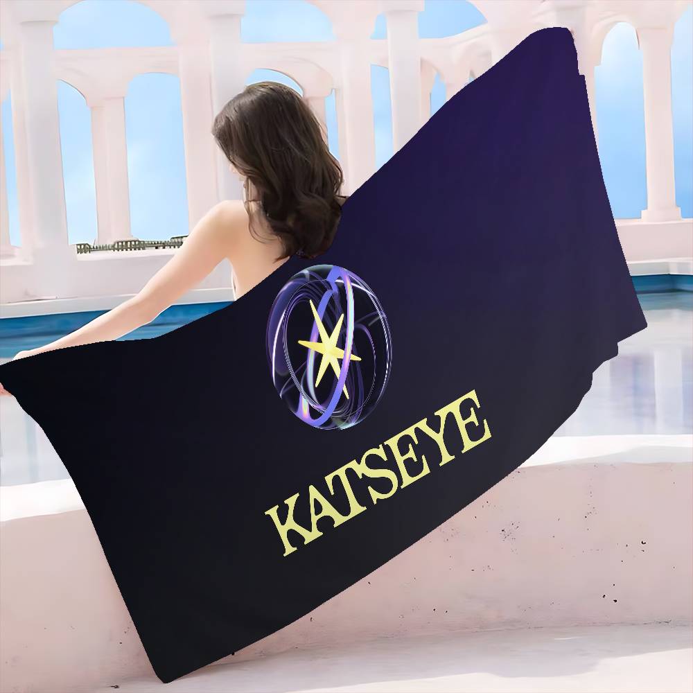 Popular Pop Group K-Katseye Retro Microfiber Printed Beach Towel Mountain Climbing Yoga Beach Swimming Running Soft Towel