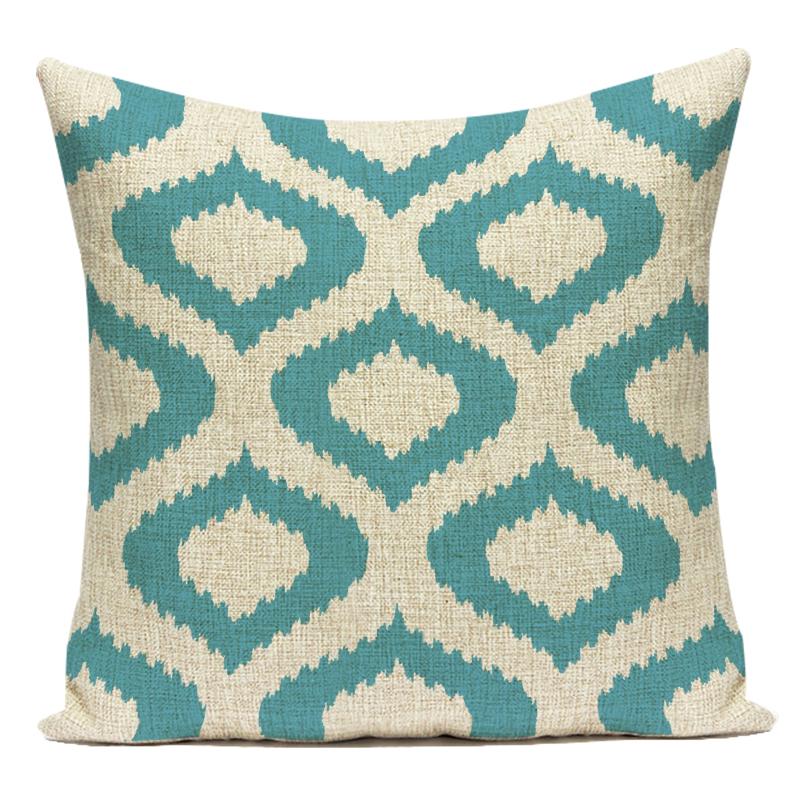 Decorative Pillows Simple Colorful Wave Stripe Geometry Polyester Pillows Cushion Covers Pillow Cover Sofa Home Decor