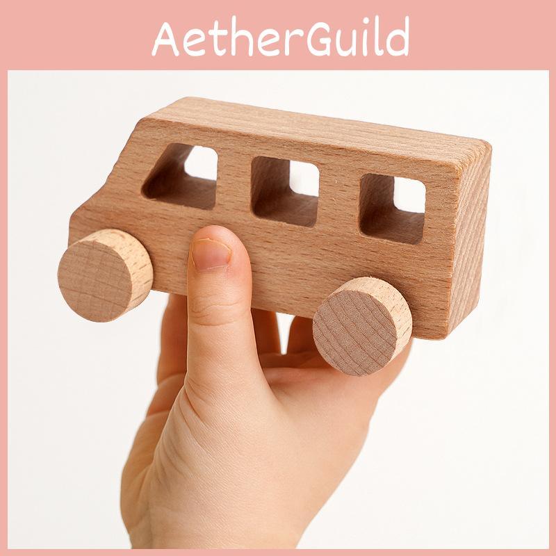 Wooden Baby Teething Push Car With Diy Assembly For Infant Development And Motor Skills