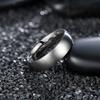 Tigrade 4/6/8mm Brushed Simple Silver/Black Color Titanium Ring Men Minimalist Wedding Band Engagement Rings Women Male Jewelry