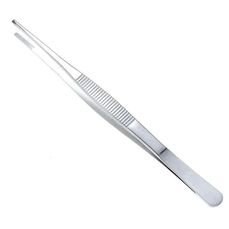 Elbow Straight Precision Thickened Stainless Steel Tweezers Anti-Iodine 12.5Cm-20Cm Long Tweezers Medical Tools