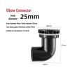 UPVC Fish Tank Plumbing Fittings: Hard Water Pipe Connector & Elbow Tee (Black)