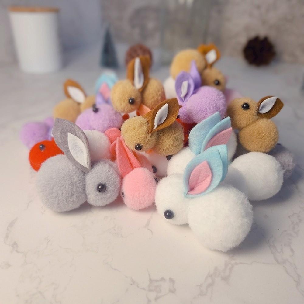 16PCS Cartoon Easter Surprise Eggs Colorful Party Easter Egg Toys Stuffed Bunny Dolls  Kids Gift