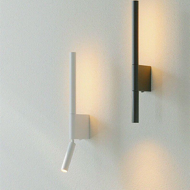 Nordic Style Adjustable LED Bedside Wall Lamp - Rotatable Reading Light for Bedroom or Study.