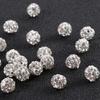 White Clay Beads with Rhinestones Crafters Choice Attractive White Rhinestones Beads for Elegant Jewelry Projects