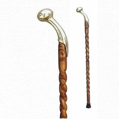 Stil Pirinç BUBBA STIK Başlı Yürüyüş Bastonu Tasarımcı El Yapımı Ahşap Yürüyüş Bastonu Baston Pirinç Yürüyüş Bastonu Erkekler İçin,