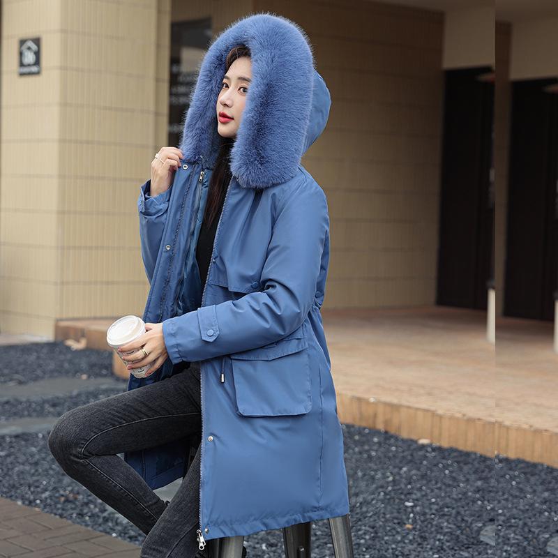 Ein Kleid und drei Kuchen überwinden Baumwollkleidung, mittellange und lange Baumwollkleidung für Damen, neue Baumwolljacken für den Winter und das inne